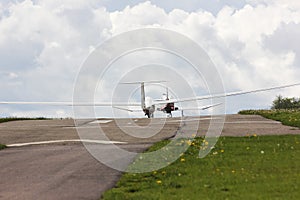 towplane with glider starting