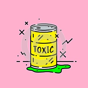 Toxic barrel spill icon