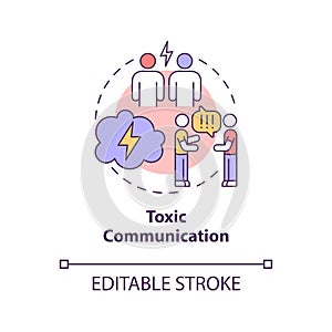 Toxic communication concept icon