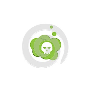 Toxic, deadly gas. Vector illustration