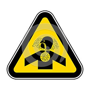 Toxic Gases Asphyxiation Symbol Sign, Vector Illustration, Isolate On White Background Label .EPS10 photo