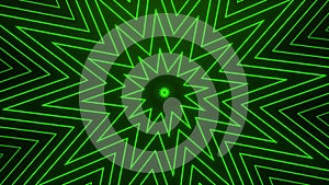Toxic green energy waves & neon lines loop on abstract green background with stars. Ideal for futuristic motion graphics