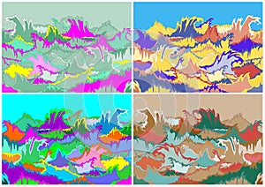 Toxic Hallucination Colors Ocean Waves Set