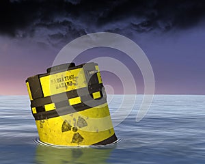 Toxic Nuclear Waste Radioactive Material Illustration