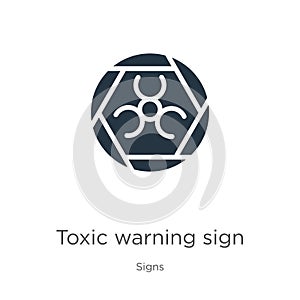 Toxic warning sign icon vector. Trendy flat toxic warning sign icon from signs collection isolated on white background. Vector