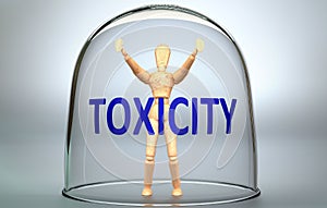 Toxicity can separate a person from the world and lock in an invisible isolation that limits and restrains - pictured as a human photo