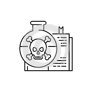 Toxicology color line icon. Pictogram for web page, mobile app