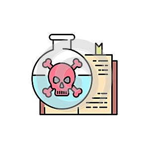 Toxicology color line icon. Pictogram for web page, mobile app photo