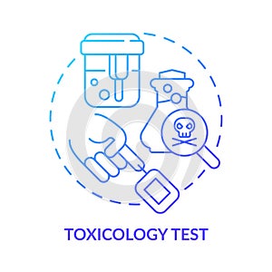 Toxicology test blue gradient concept icon photo
