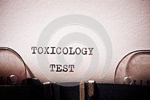 Toxicology test report