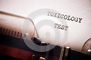 Toxicology test report photo