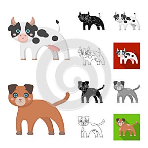 Toy animals cartoon,black,flat,monochrome,outline icons in set collection for design. Bird, predator and herbivore