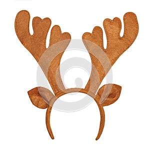 Toy antlers of a deer isolated on white background
