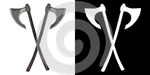 2 Toy battle axe isolated