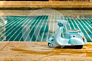 Toy bike and pool