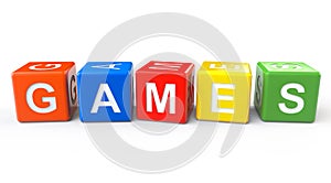 Toy Blocks with Games Sign