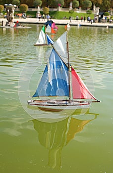 Toy boats in the Luxembourg Garden