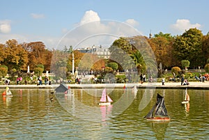 Toy boats in the Luxembourg Garden