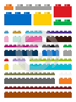 Toy building pieces in vector