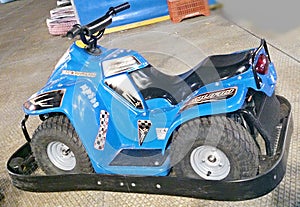 A toy bumper motorcar