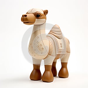 Vinyl Toy Camel Standing On White Background photo