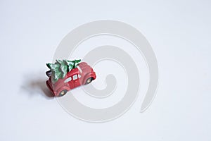 Toy car with chrstmas tree