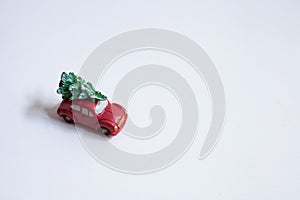 Toy car with chrstmas tree