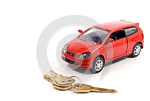 Toy car and keys