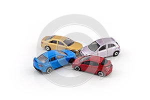 Toy car model, car crash
