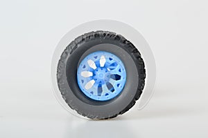 Toy car wheel isolated on a white background