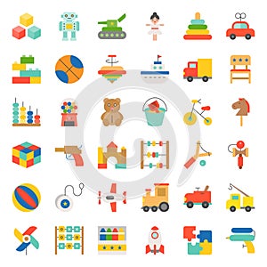 Toy for children and baby icon set 1/3