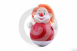 A toy of clown-tumbler isolated on white