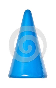 Toy, colorful blue plastic cone