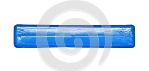 Toy, colorful blue plastic cube