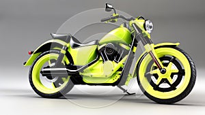 Toy concept background of the yellow motorcycle