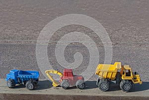 Toy construction vehicles background