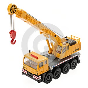 Toy crane on transparent background photo