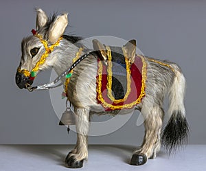 Toy donkey close up