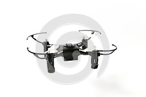 Toy Drone quadrocopter. Remote controlled quadcopter drone.