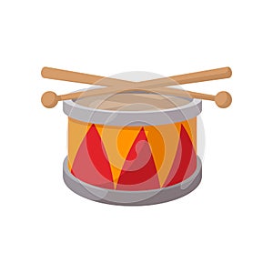 Toy drum cartoon icon