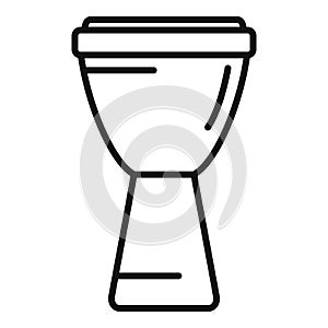 Toy drum icon outline vector. Music kit