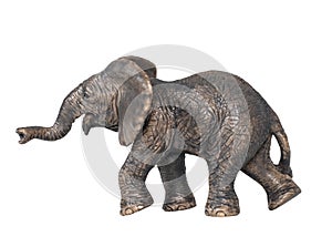 Toy elephant isolated on white background.