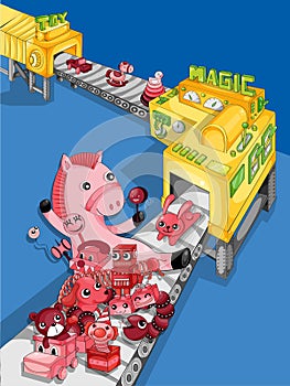 Toy Factory. vector illustration