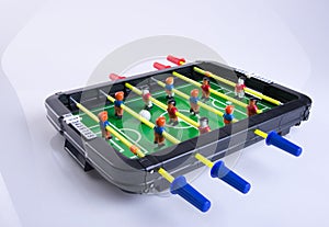 toy or foosball table on a background.