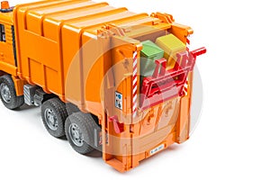 Toy garbage truck with garbage containers