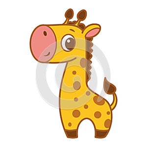 Toy giraffe cartoon vector illustration