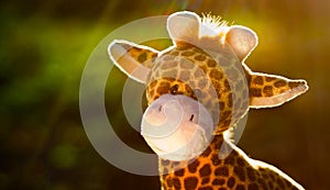 Toy giraffe outdoors