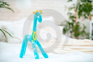 Toy giraffe, sewn and handmade fabrics