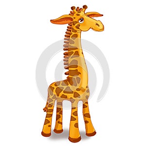 Toy giraffe on a white background.