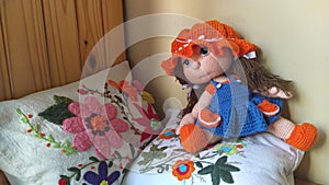 Toy Girl Crochet pillow juguete acroche almohada diseÃÂ±o photo